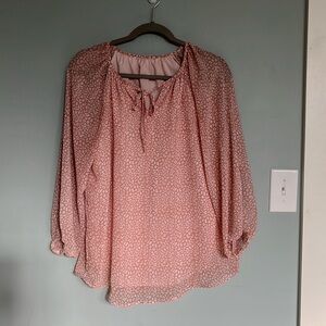 Mini pink cheetah print blouse